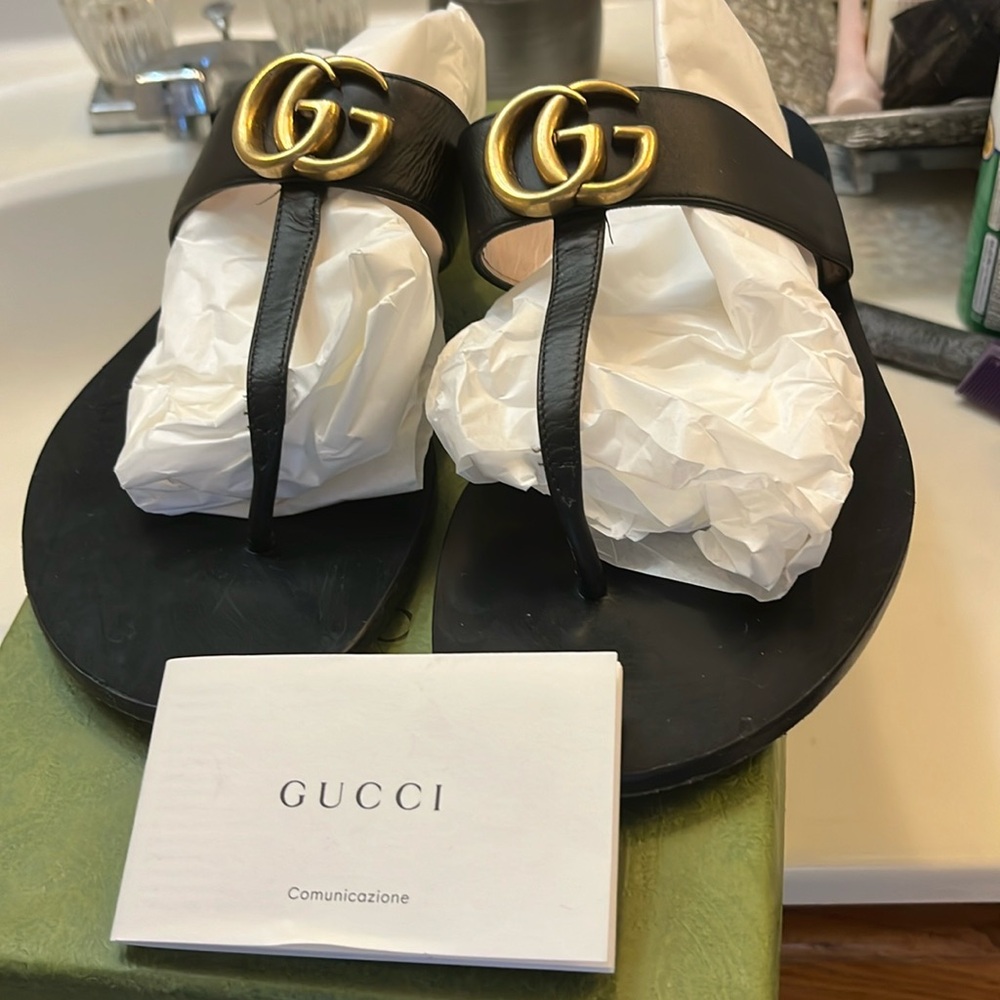 Gucci Marmont GG sandal black 38.5